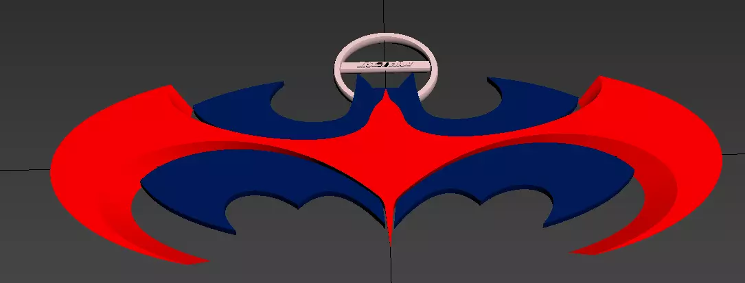 Batman and Robin Logo keychain 3D print model_0