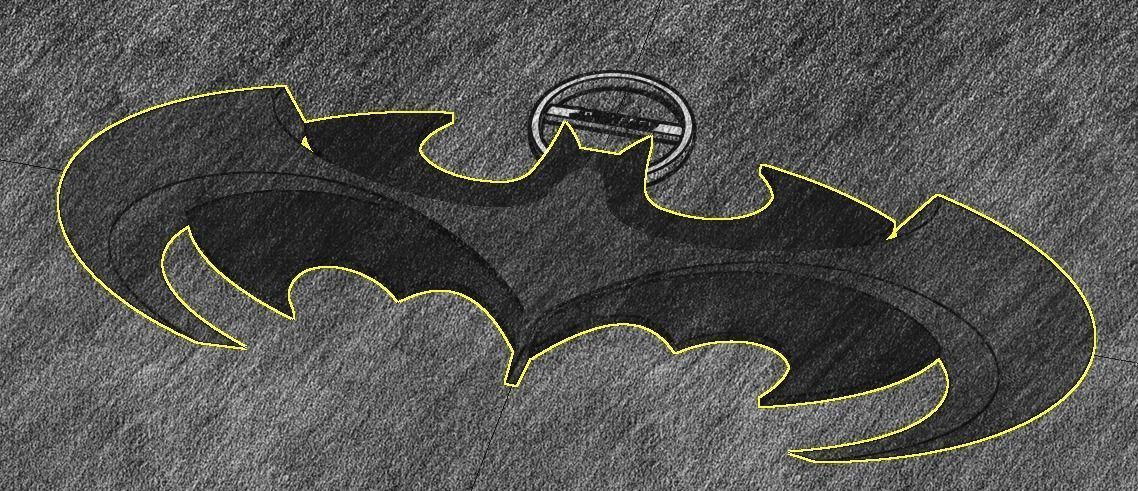 Batman and Robin Logo keychain 3D print model_1