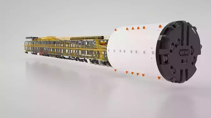Tunnel boring machine 3D model
