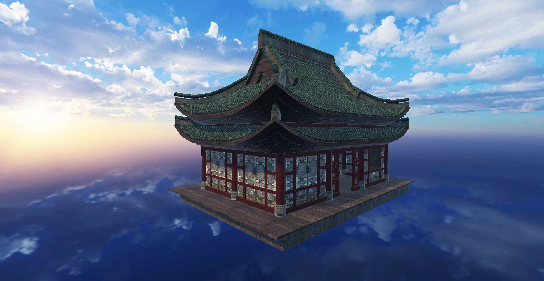 Ancient Japanese Building Style 09 Low-poly 3D model_3