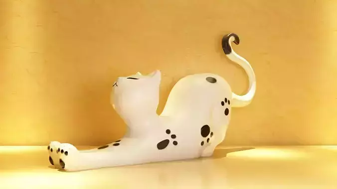 relief Kitten cat kitty lovely magnet refrigerator sculpture