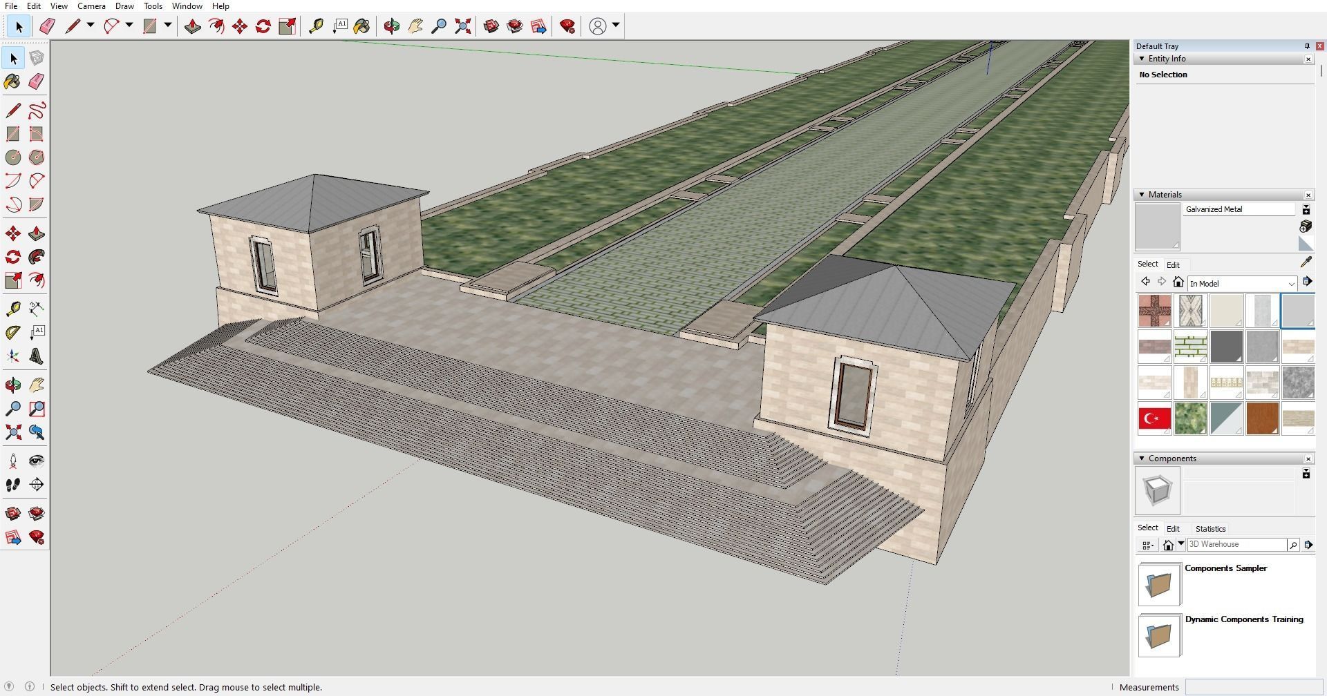 Anitkabir Detailed Low Poly Model and 2 Floor Plan dwg Low-poly 3D model_19