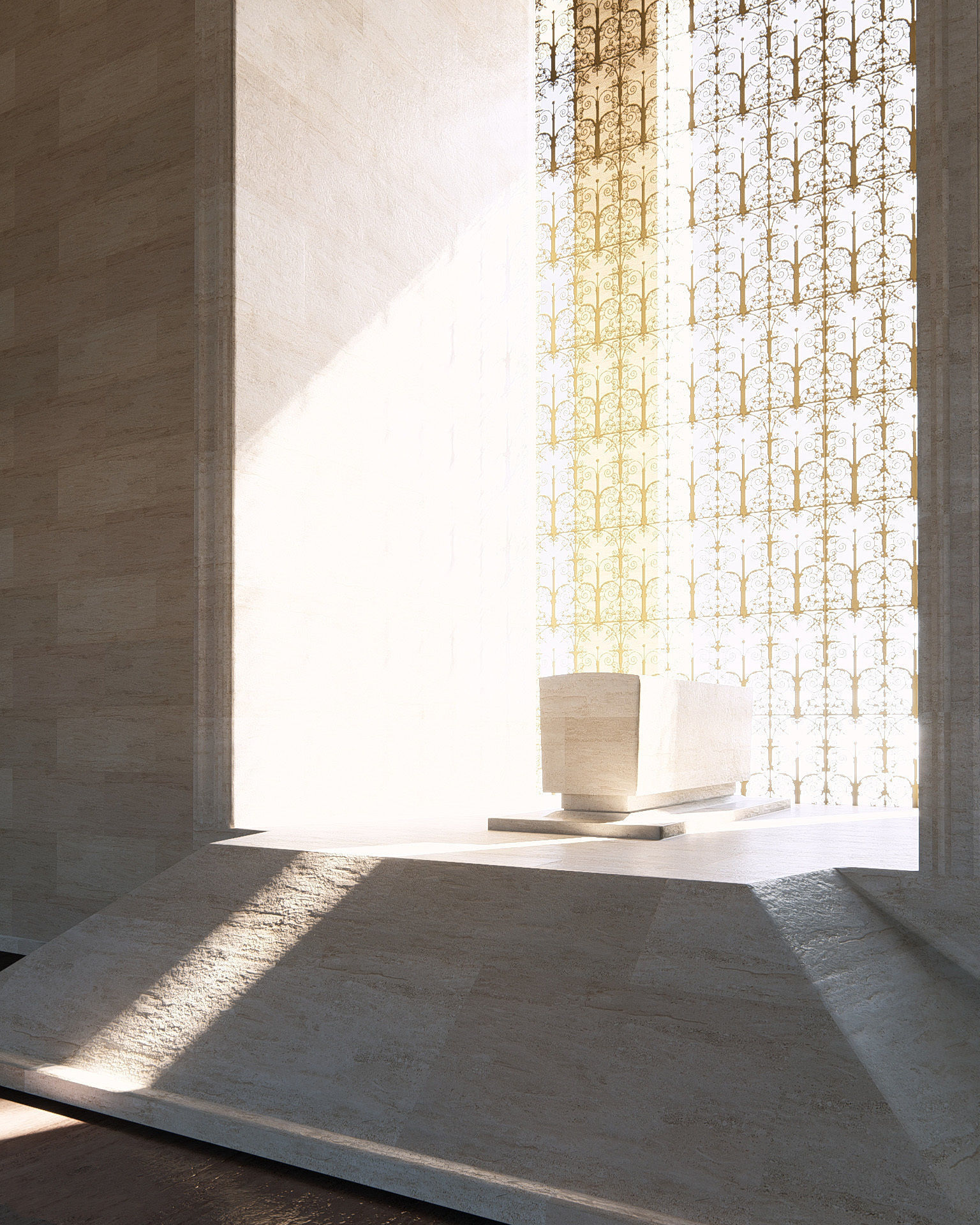 Anitkabir Detailed Low Poly Model and 2 Floor Plan dwg Low-poly 3D model_5