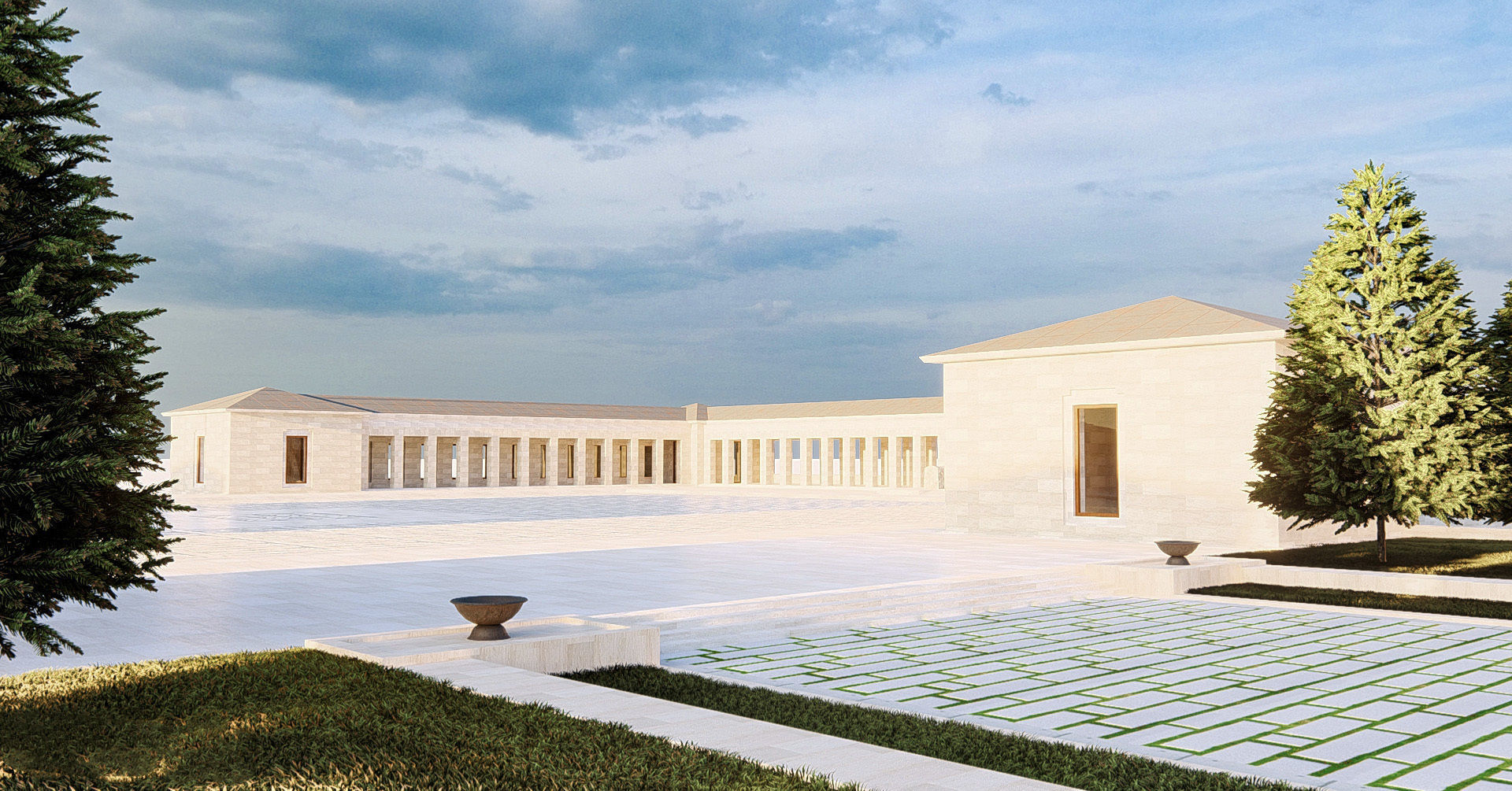 Anitkabir Detailed Low Poly Model and 2 Floor Plan dwg Low-poly 3D model_13