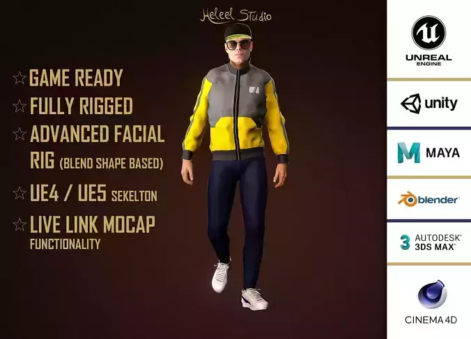 High Quality Male SportsWear Low-poly 3D model