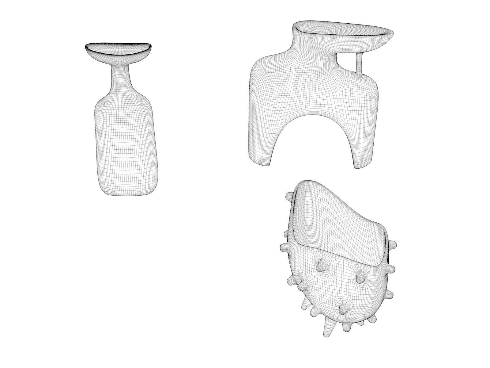 Vase Set 146 3D model_4