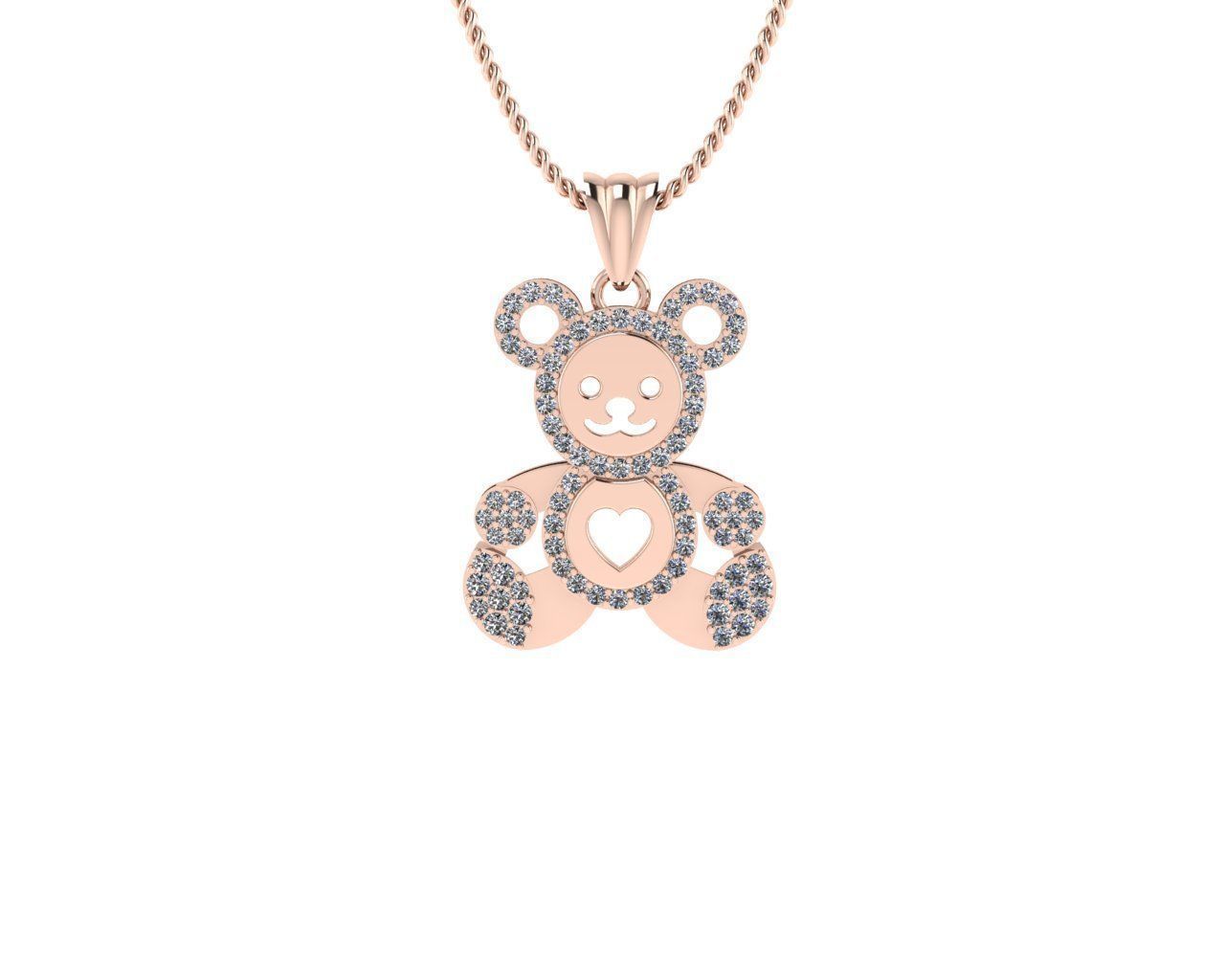 Bear Pendant 3D print model_1