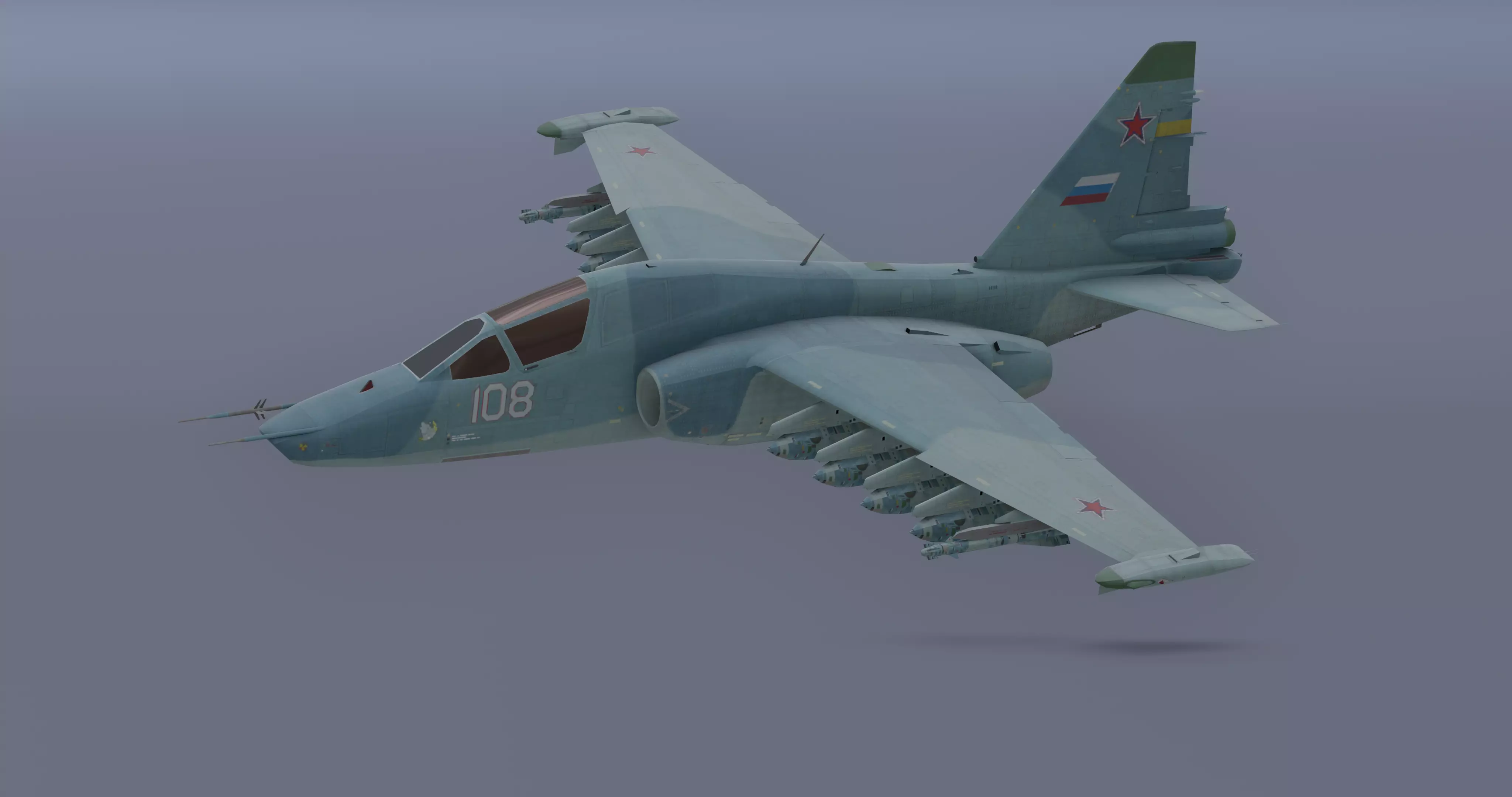 Su-25TM Frogfoot Low-poly 3D model