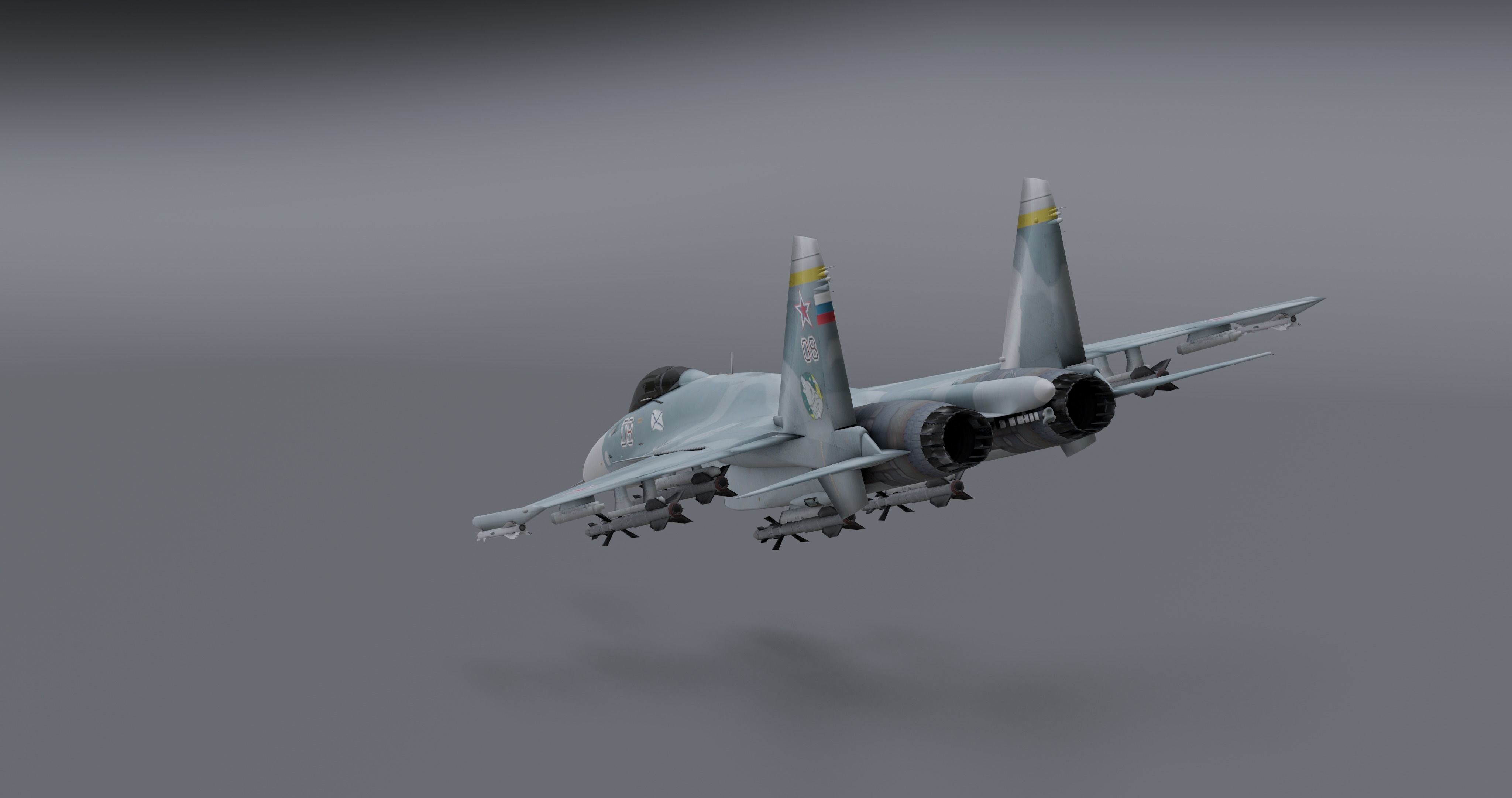 Su-33 Flanker-D Low-poly 3D model_1