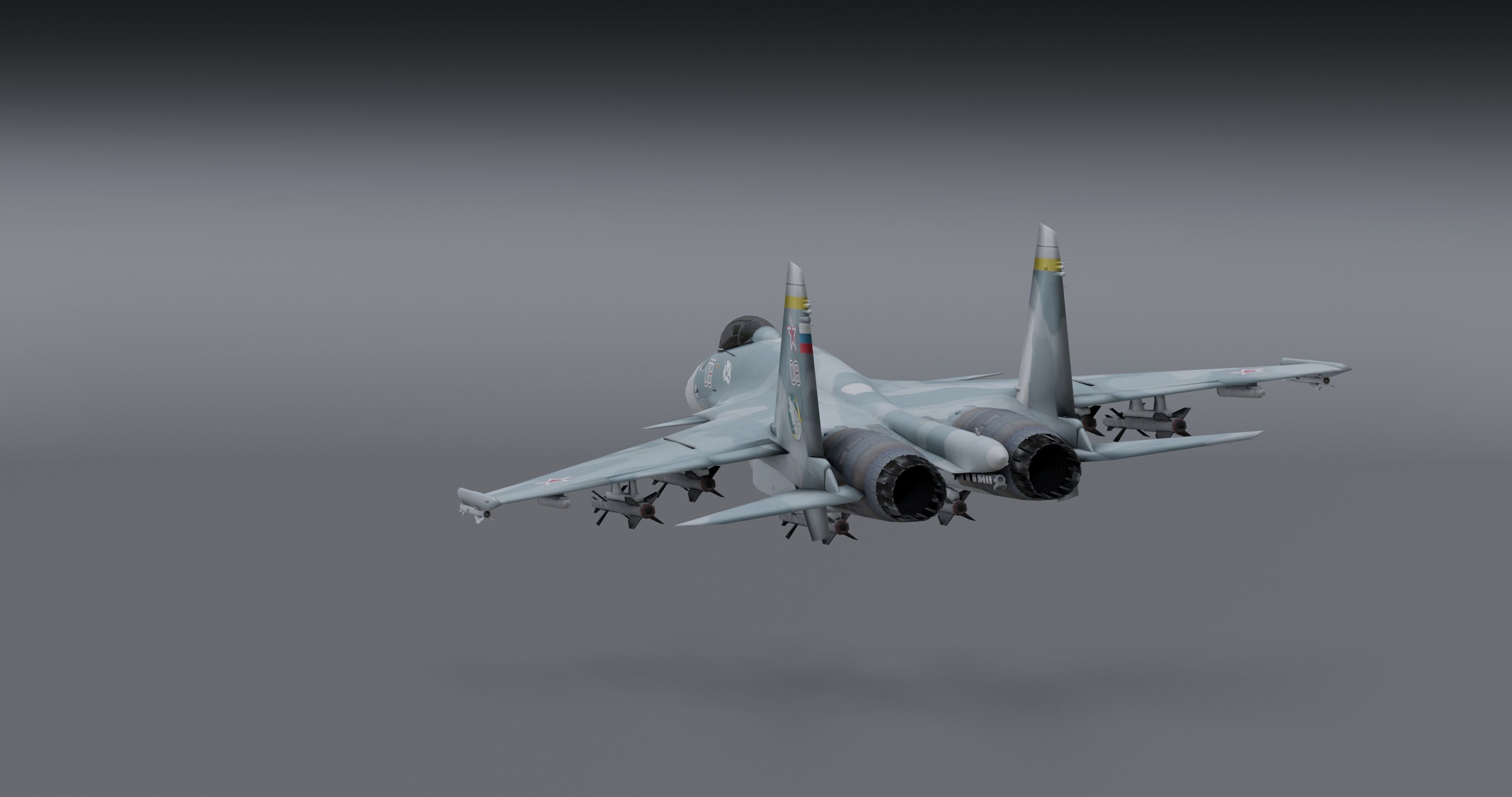 Su-33 Flanker-D Low-poly 3D model_14