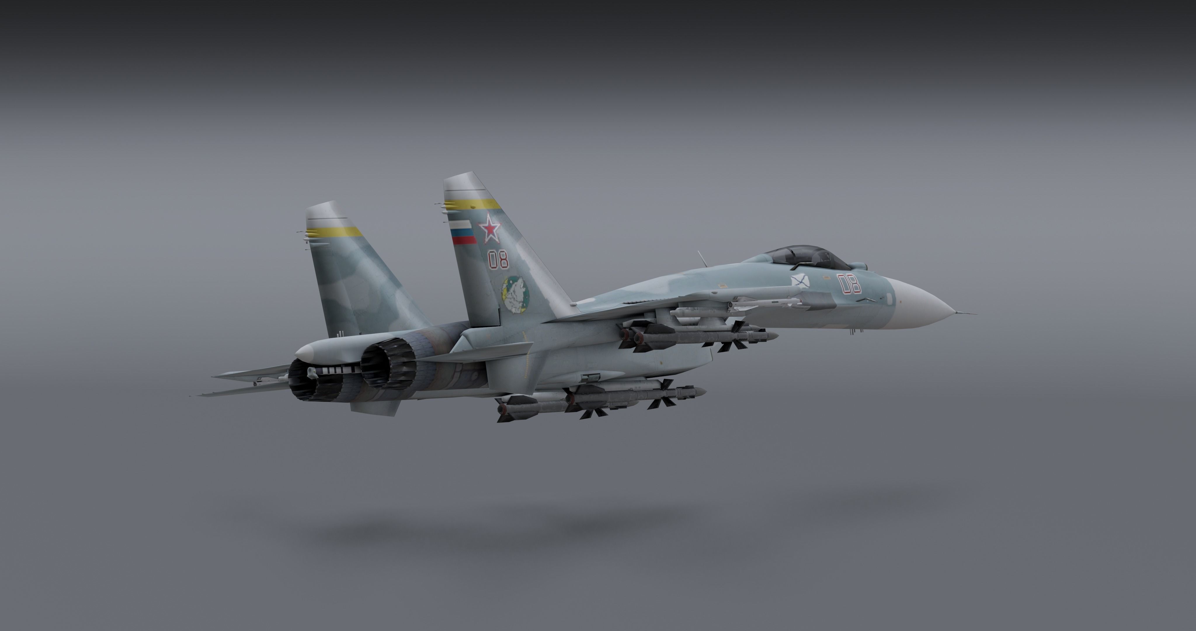 Su-33 Flanker-D Low-poly 3D model_11