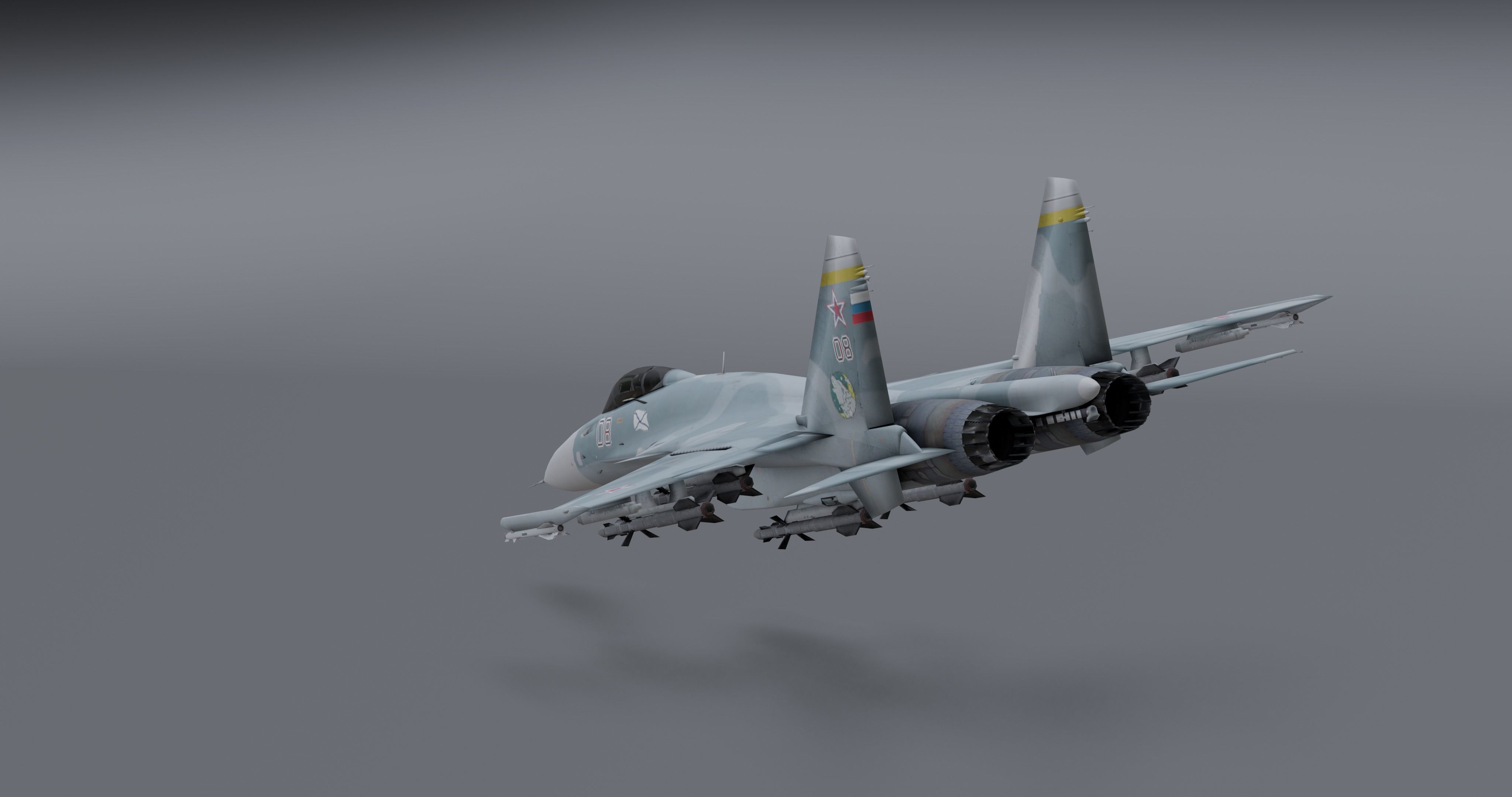 Su-33 Flanker-D Low-poly 3D model_2