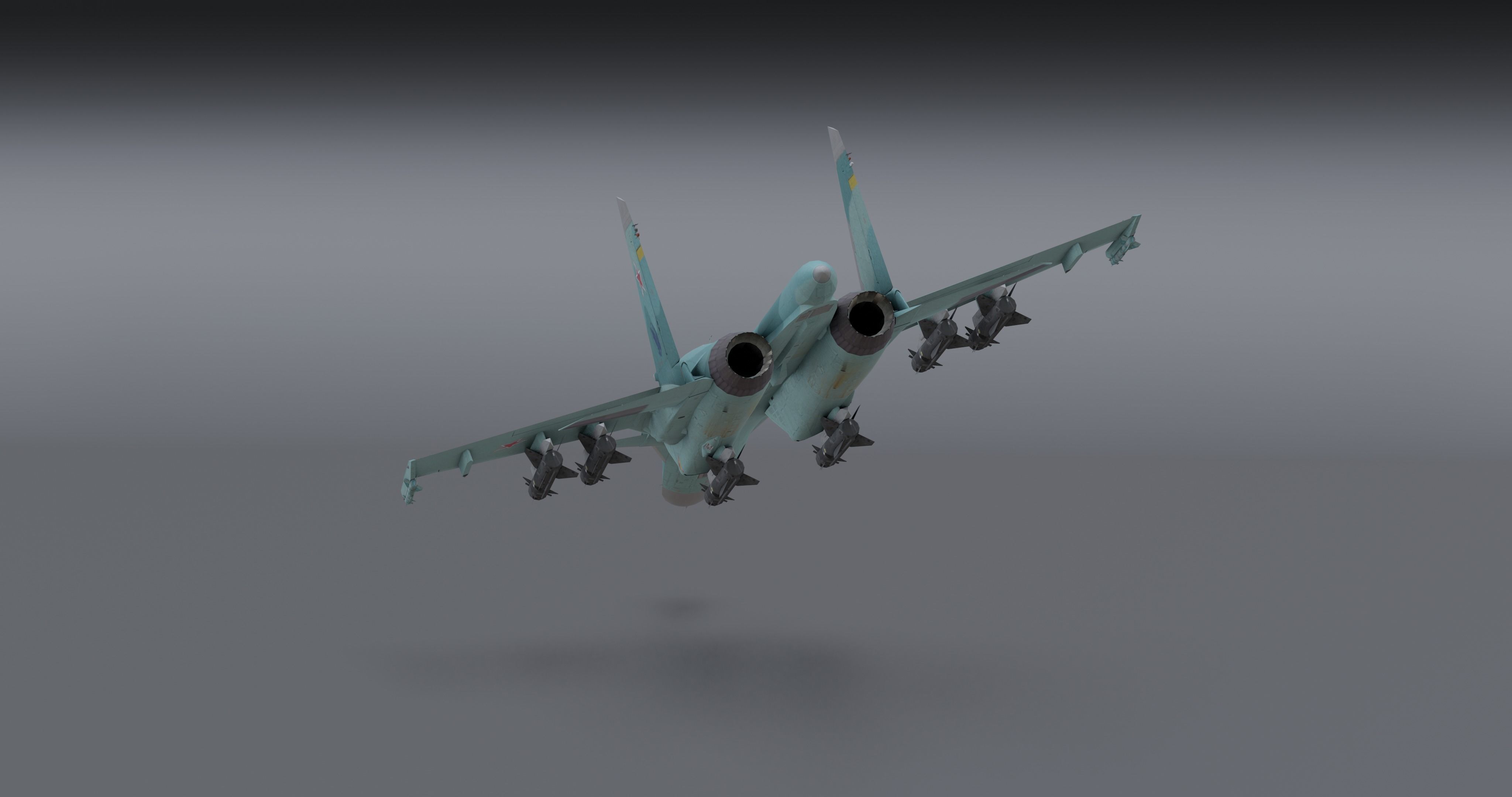 Su-34 Fullback Low-poly 3D model_14