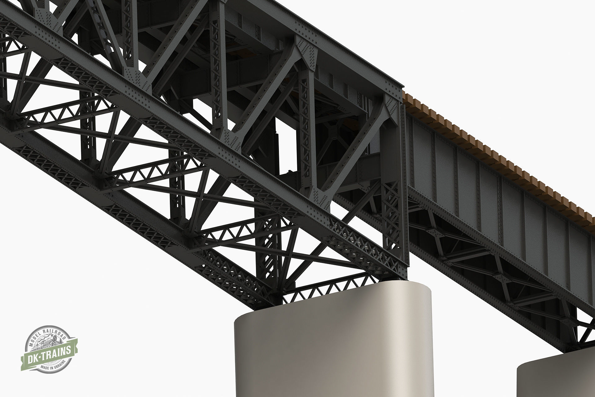 US Train Bridge - H0 scale 3D print model_3