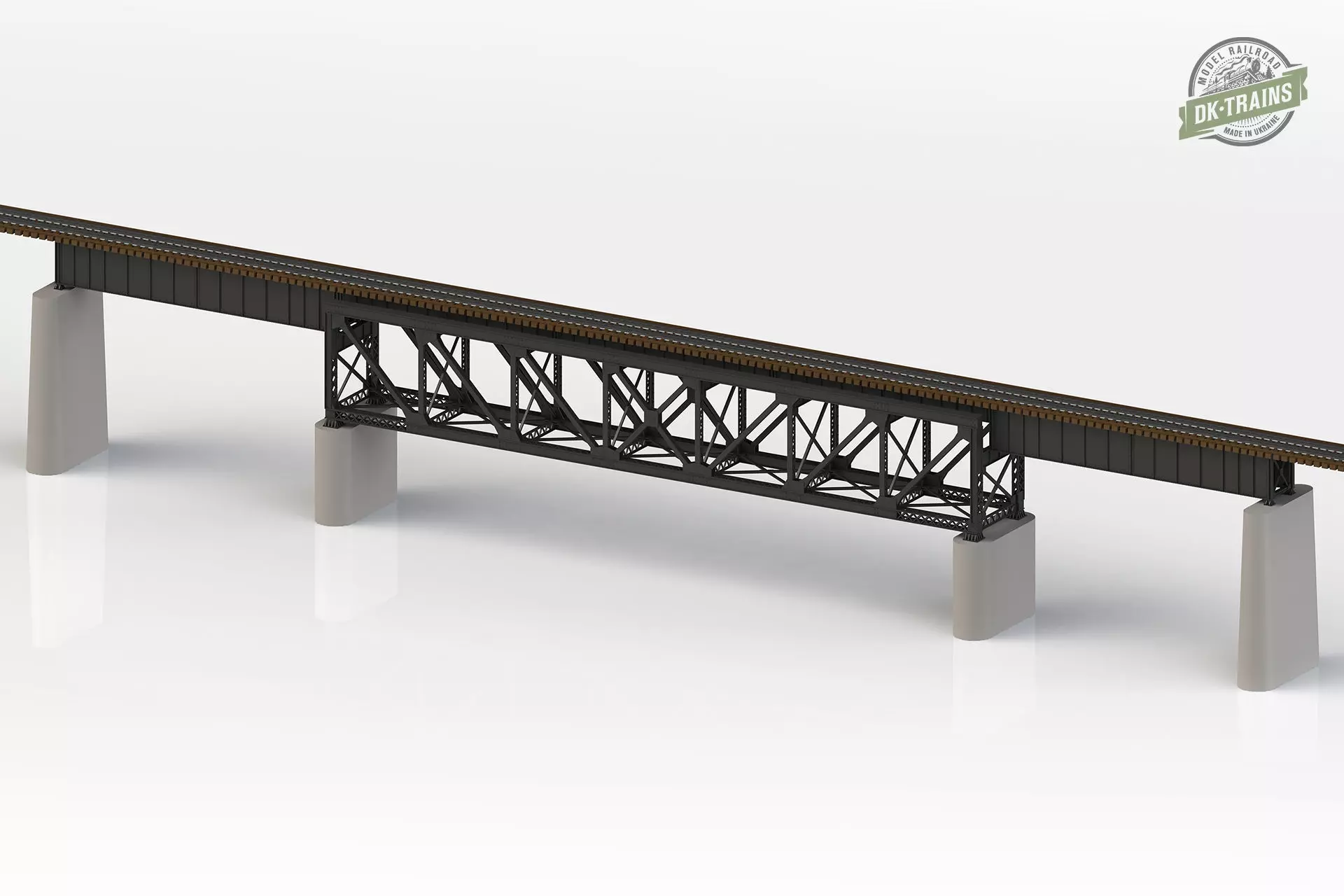 US Train Bridge - H0 scale 3D print model_0
