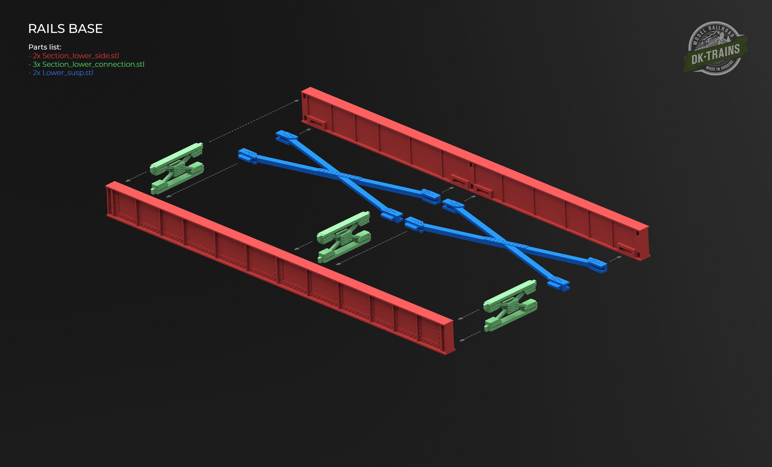 US Train Bridge - H0 scale 3D print model_12