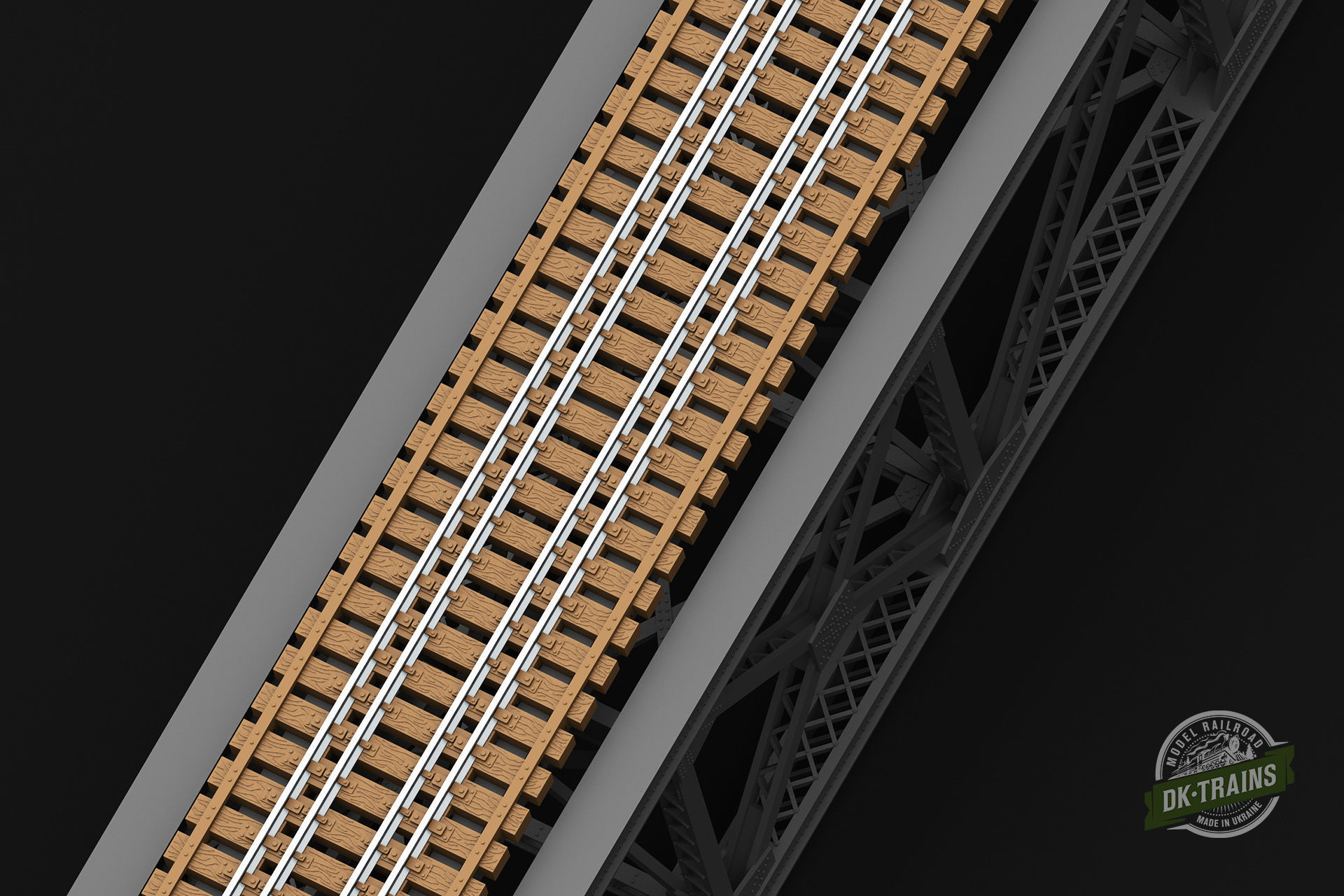 US Train Bridge - H0 scale 3D print model_8