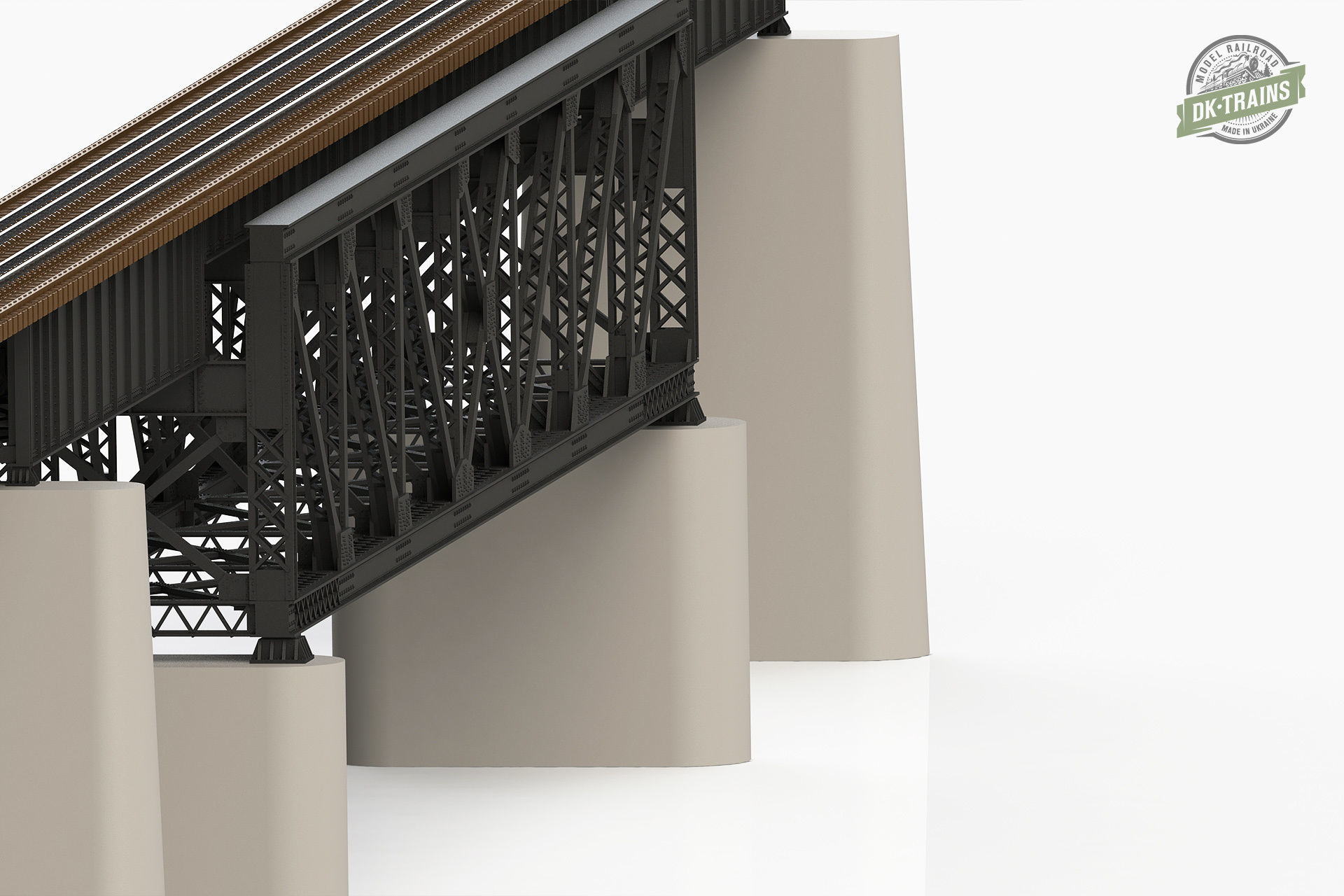 US Train Bridge - H0 scale 3D print model_4