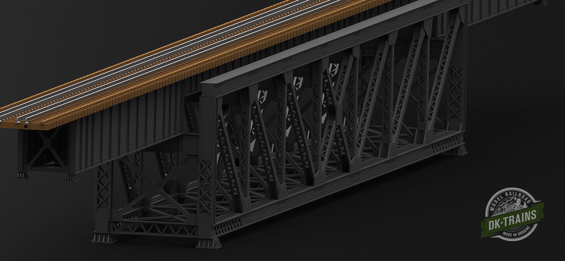 US Train Bridge - H0 scale 3D print model_7