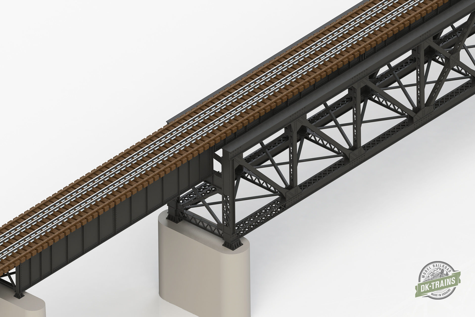 US Train Bridge - H0 scale 3D print model_1
