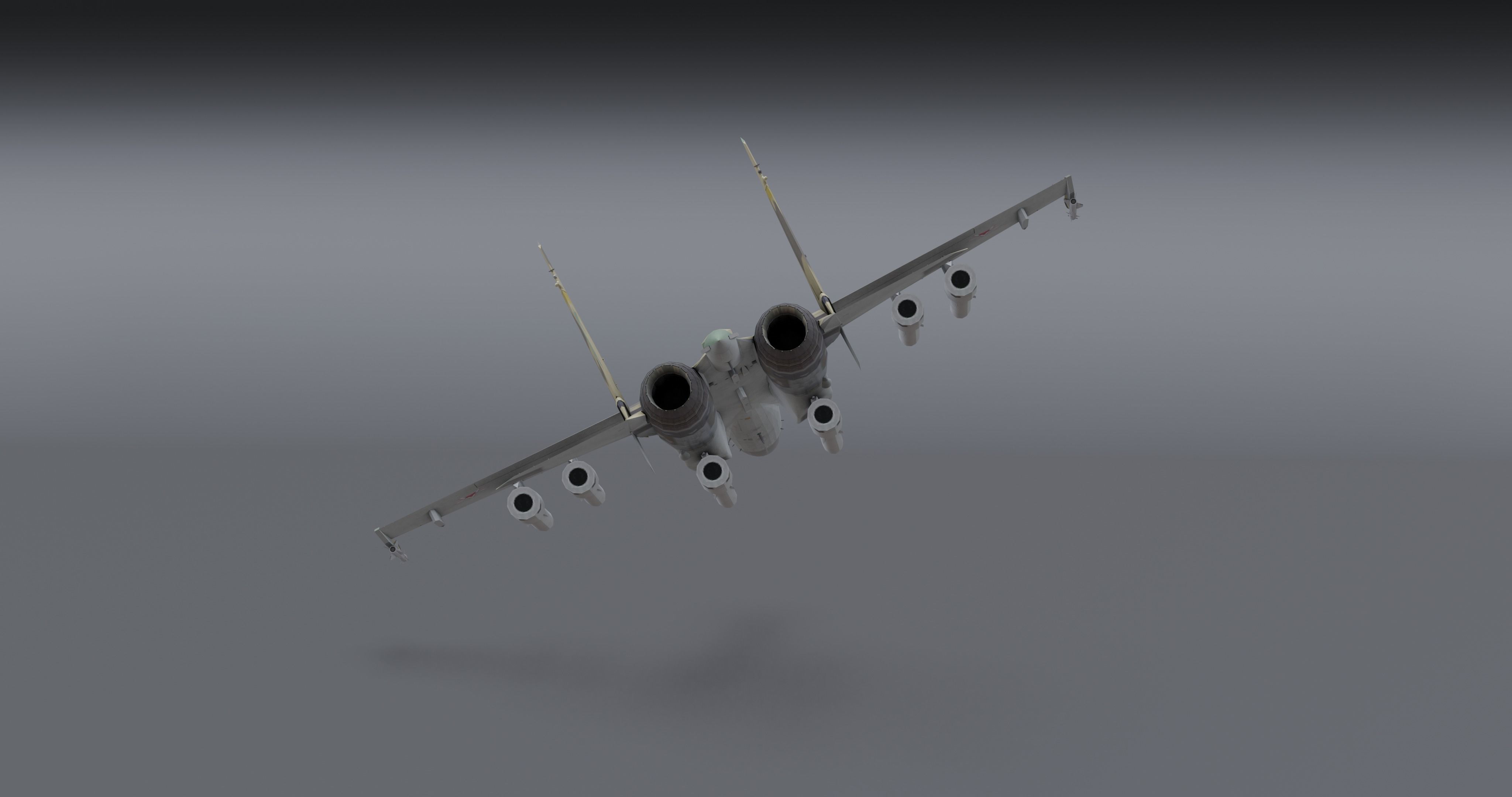 Su-35 Flanker - E Low-poly 3D model_13