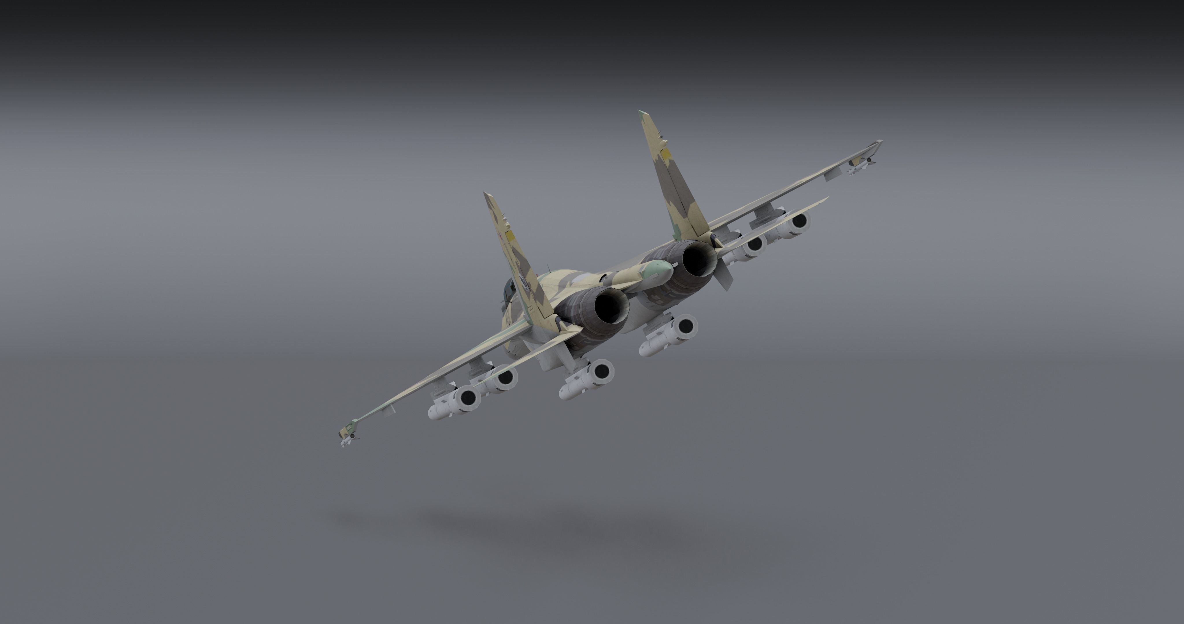Su-35 Flanker - E Low-poly 3D model_14