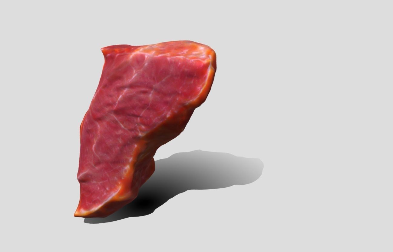 Stylized Meat Flesh Piece 3D model_3