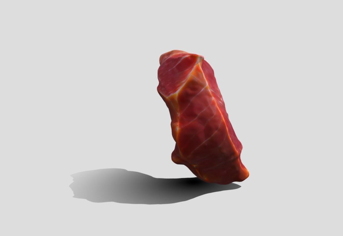 Stylized Meat Flesh Piece 3D model_4