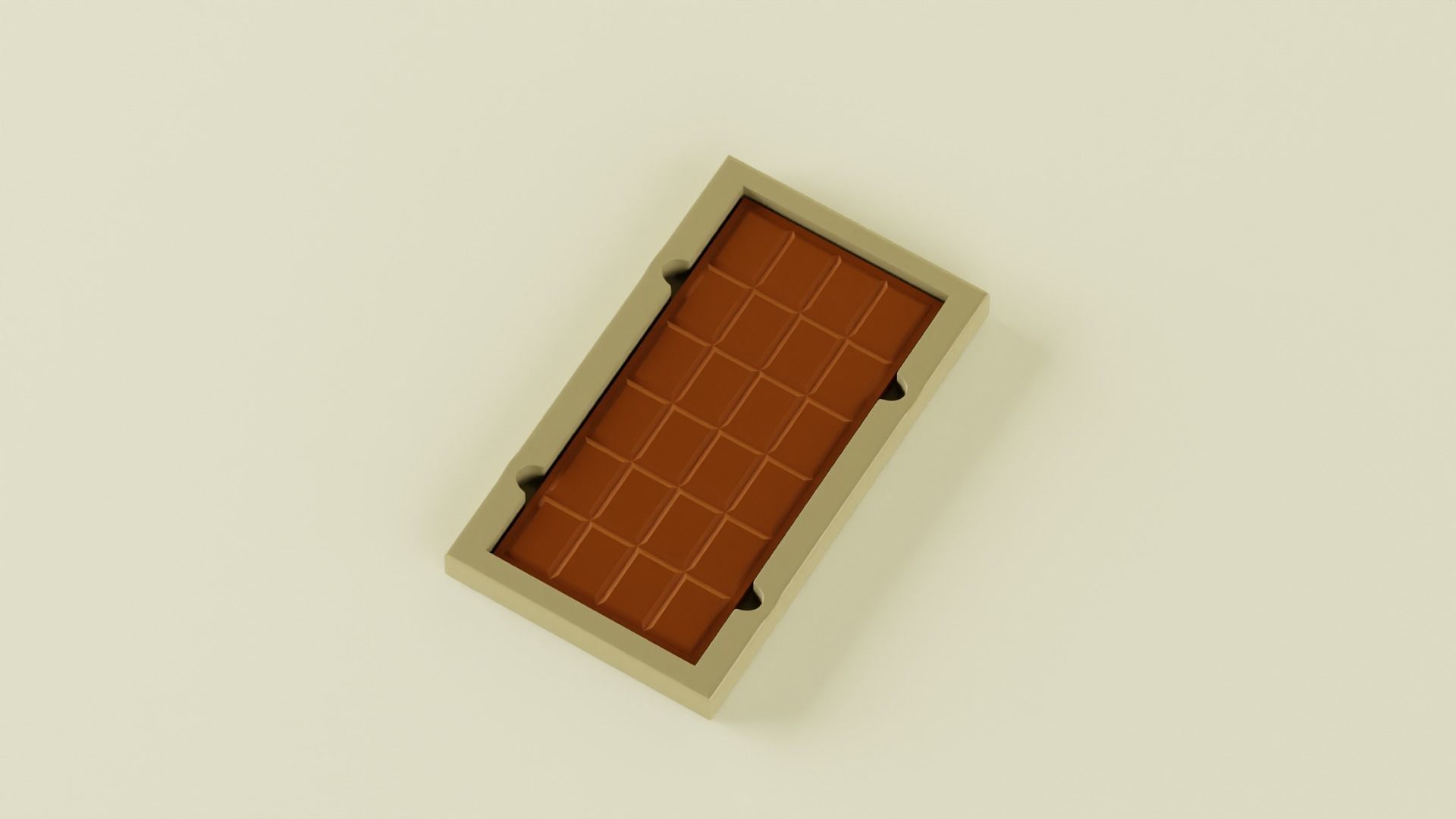 Chocolate Bar 3D model_3