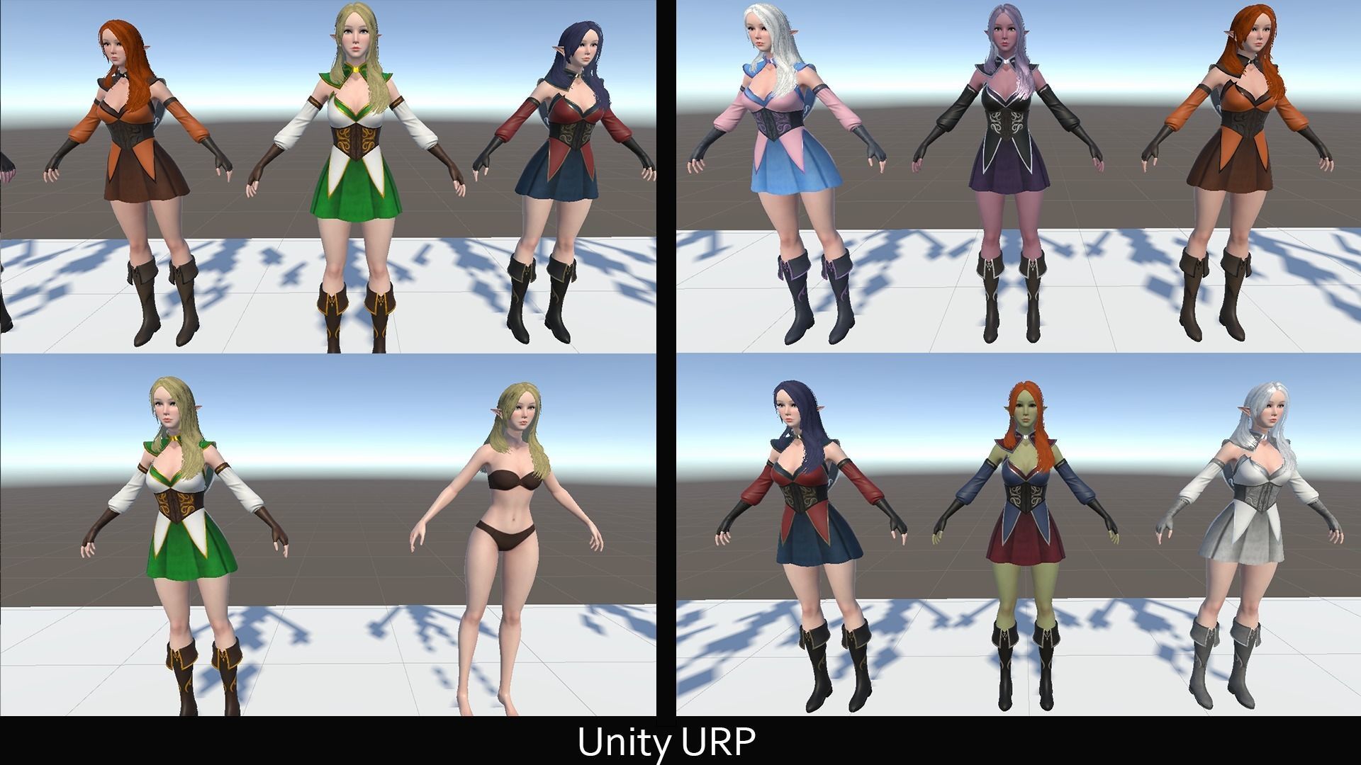 Archer Elf Low-poly 3D model_18