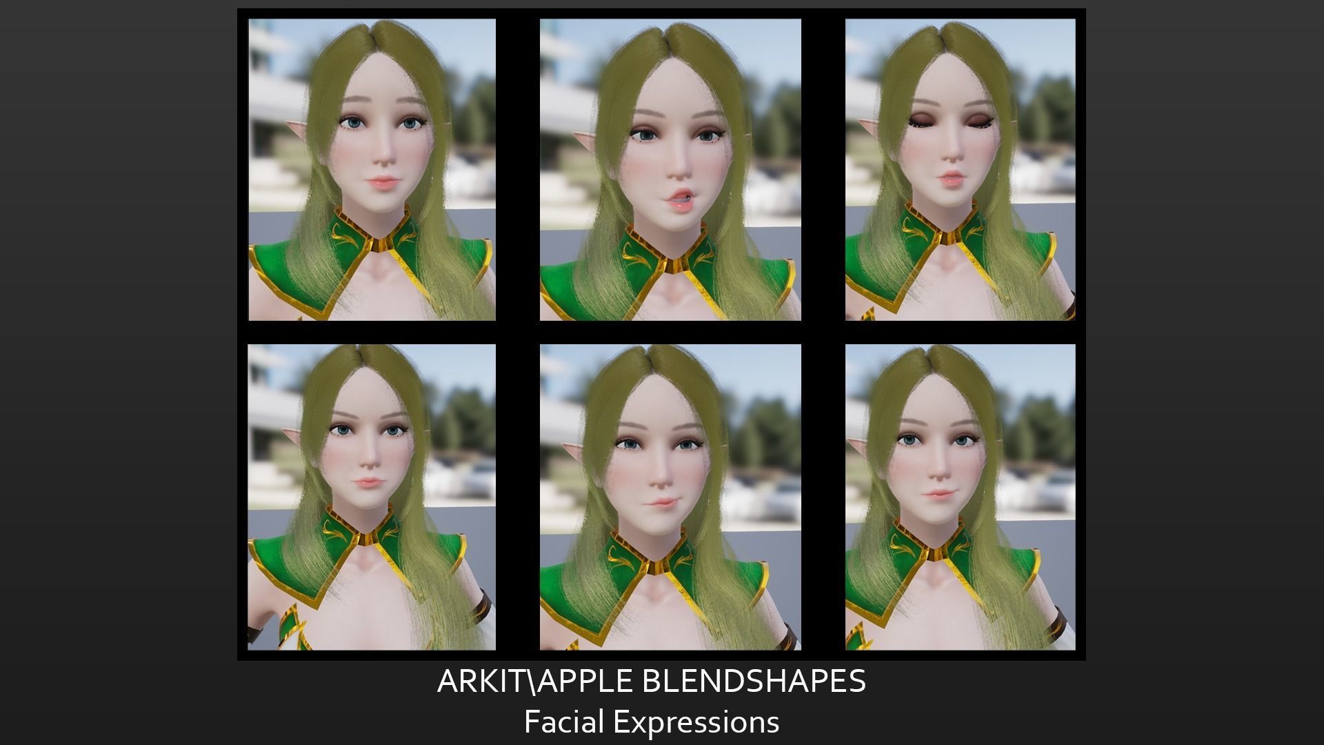 Archer Elf Low-poly 3D model_12