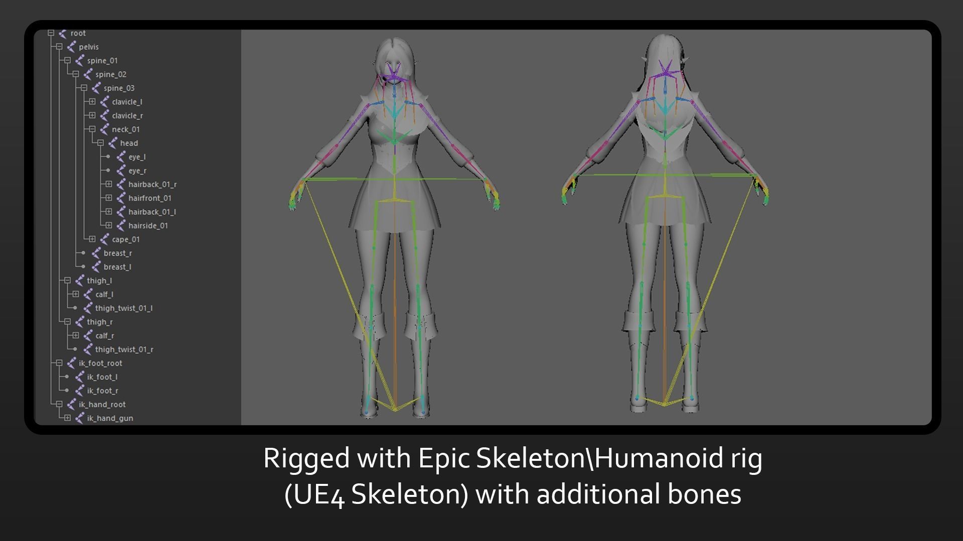 Archer Elf Low-poly 3D model_10