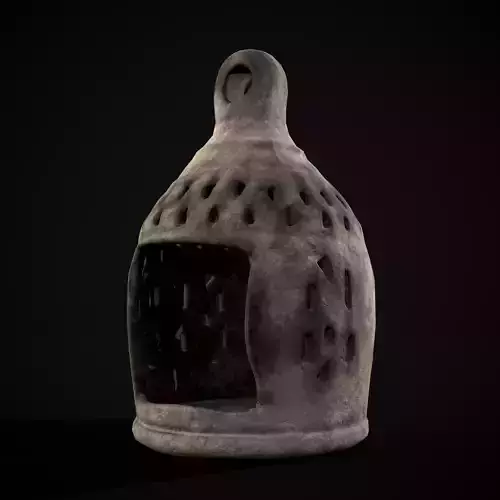 Carved Ceramic Lantern