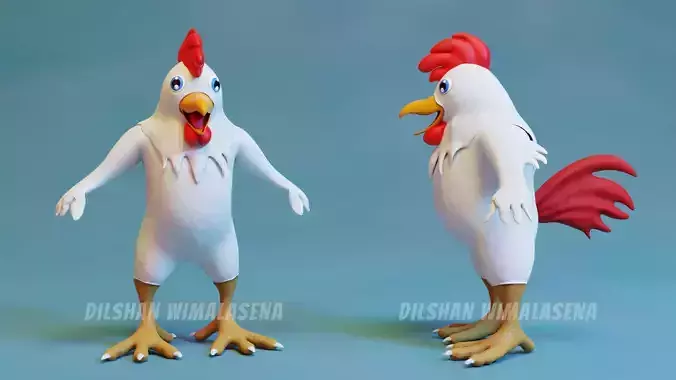 3D Chicken Character