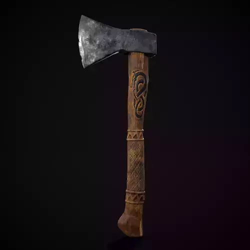 Viking Felling Hatchet Low-poly 3D model