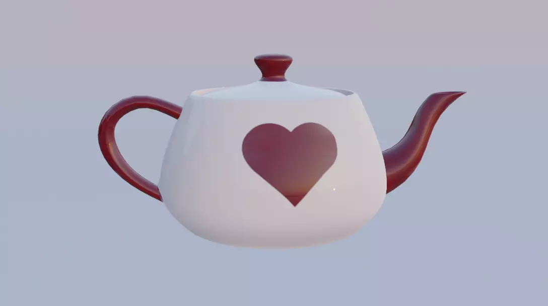 Heart Teapot Free low-poly 3D model
