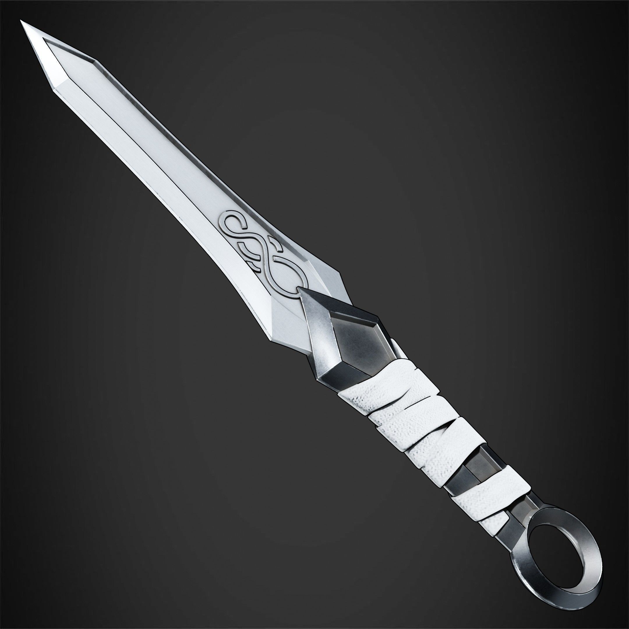Genshin Impact Rosaria Dagger for Cosplay 3D print model_5