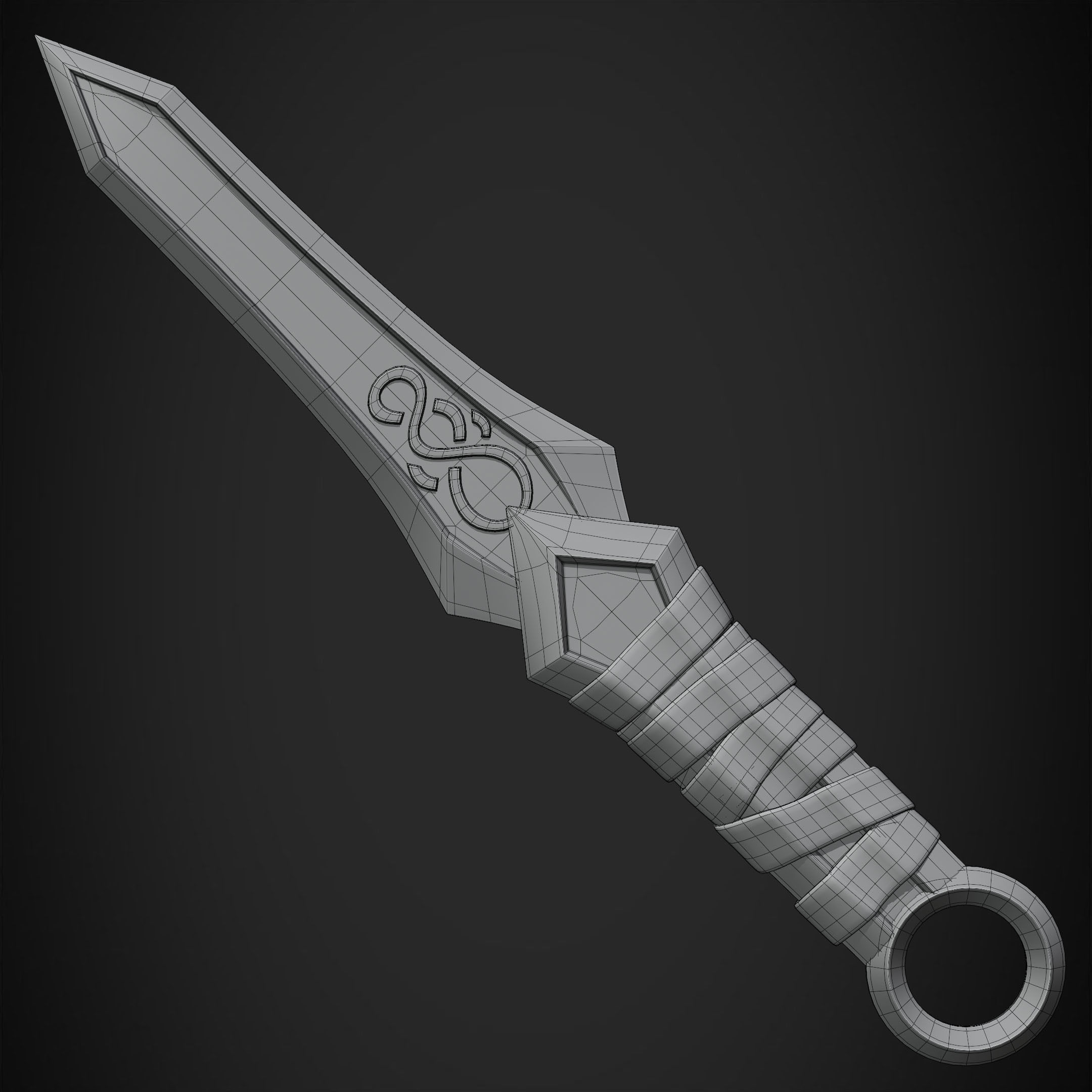 Genshin Impact Rosaria Dagger for Cosplay 3D print model_13