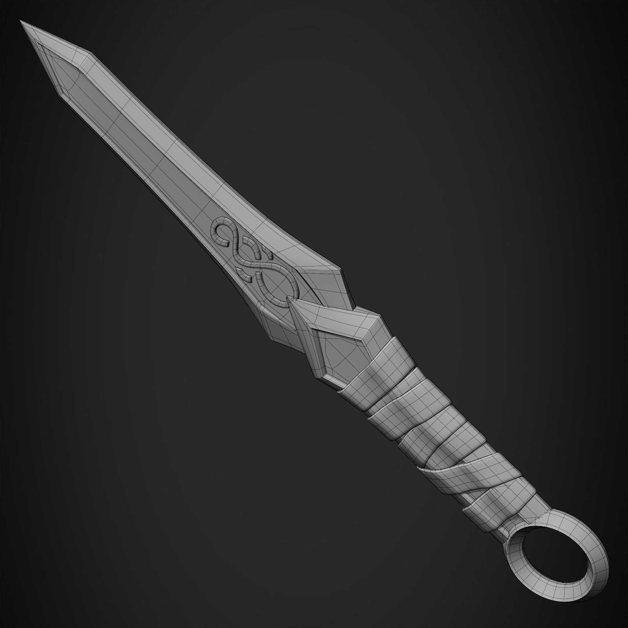 Genshin Impact Rosaria Dagger for Cosplay 3D print model_15