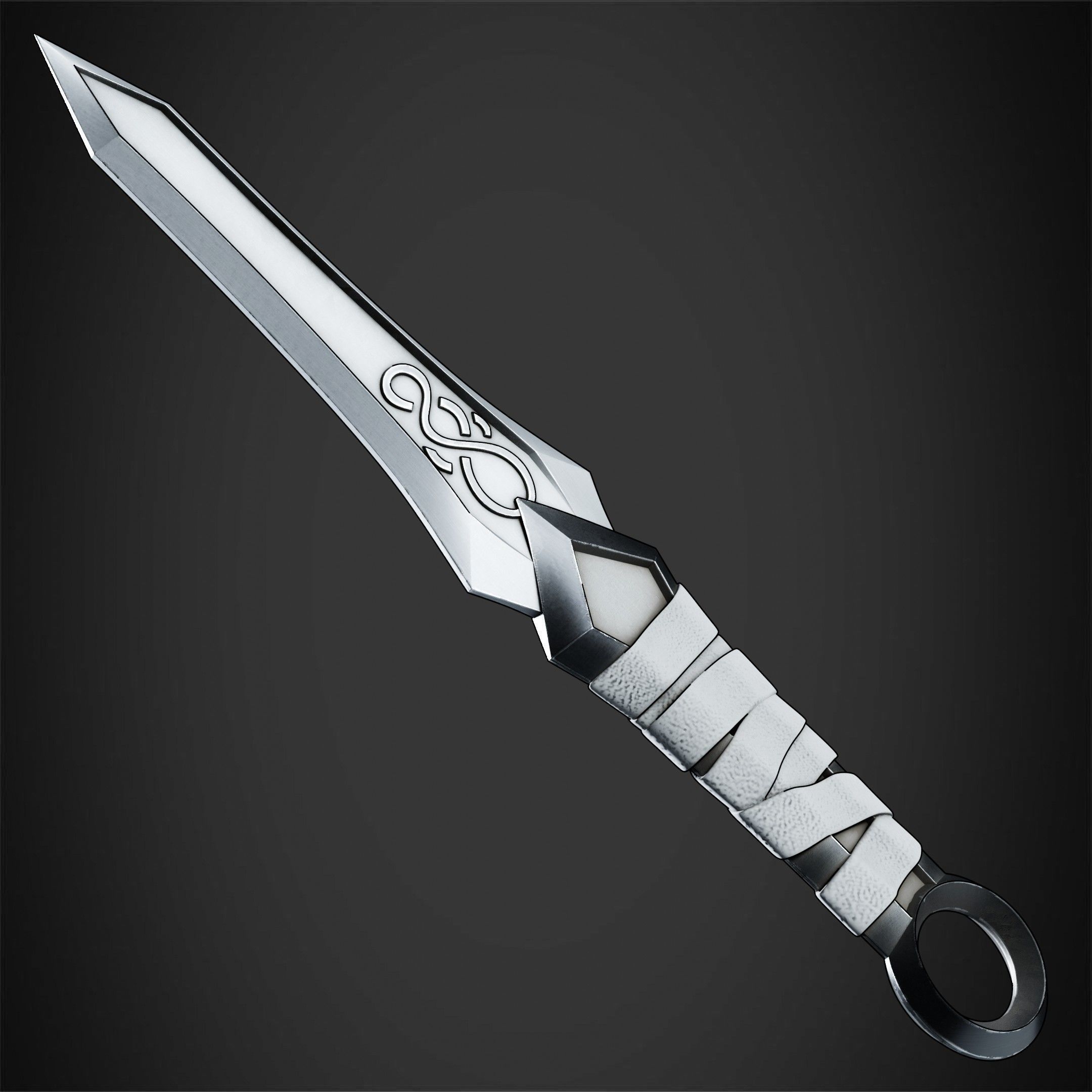 Genshin Impact Rosaria Dagger for Cosplay 3D print model_9