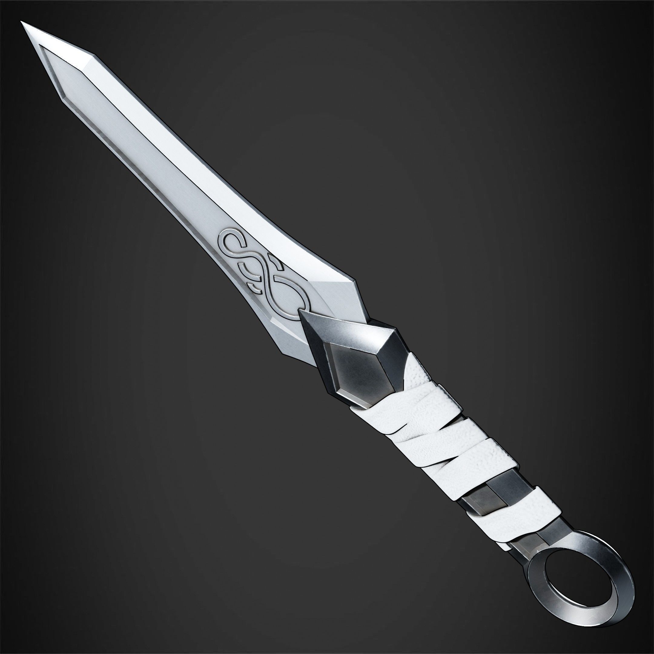 Genshin Impact Rosaria Dagger for Cosplay 3D print model_7