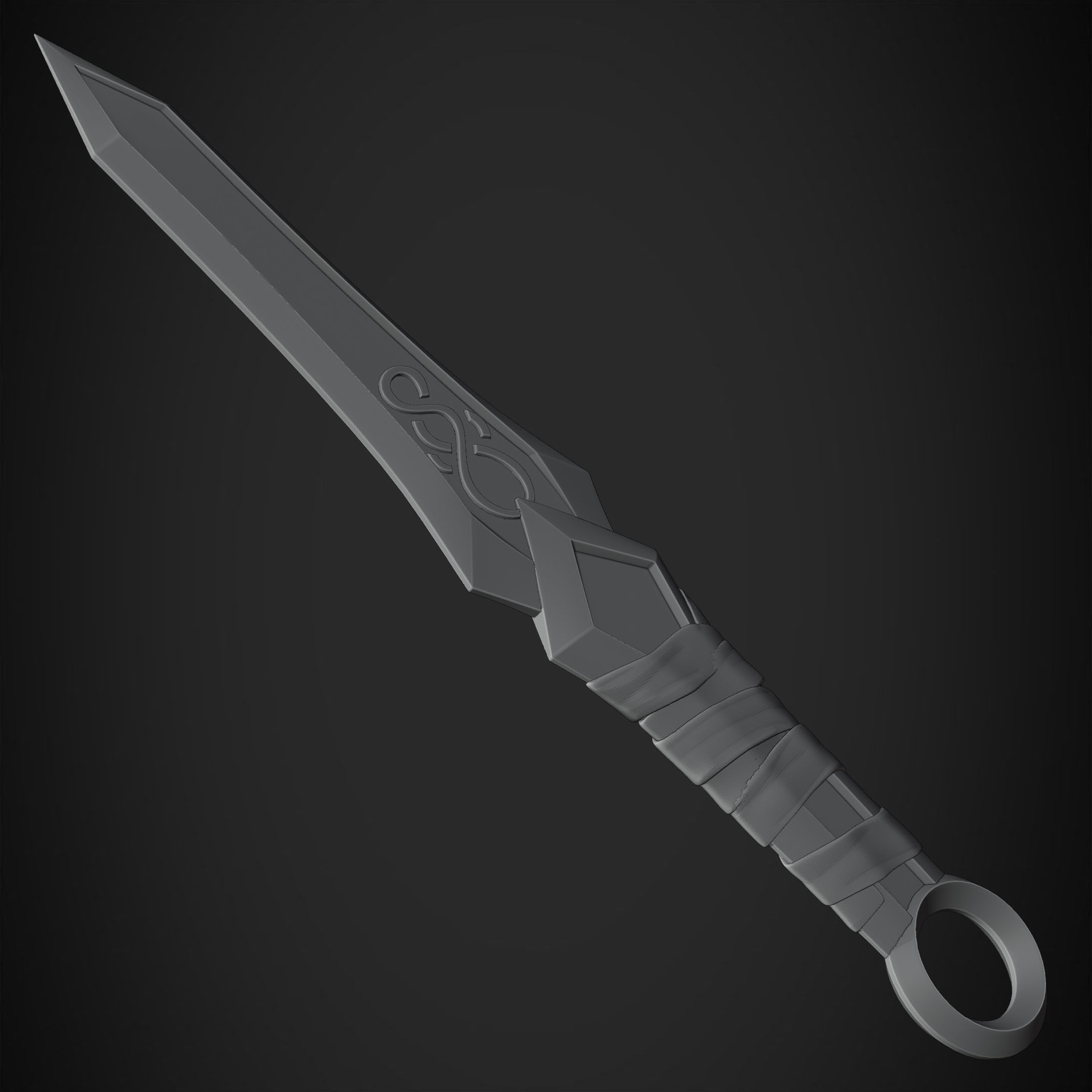 Genshin Impact Rosaria Dagger for Cosplay 3D print model_18