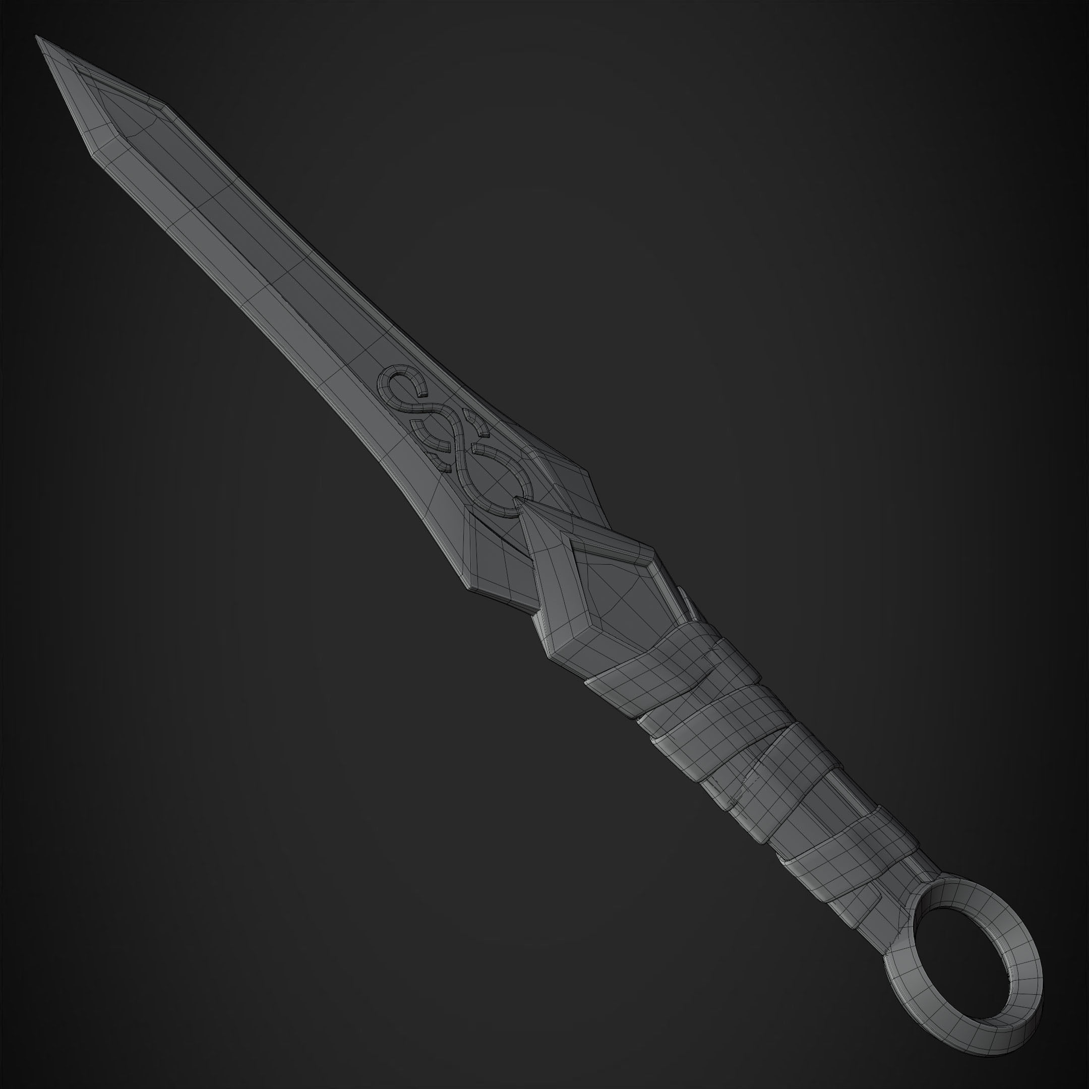 Genshin Impact Rosaria Dagger for Cosplay 3D print model_19