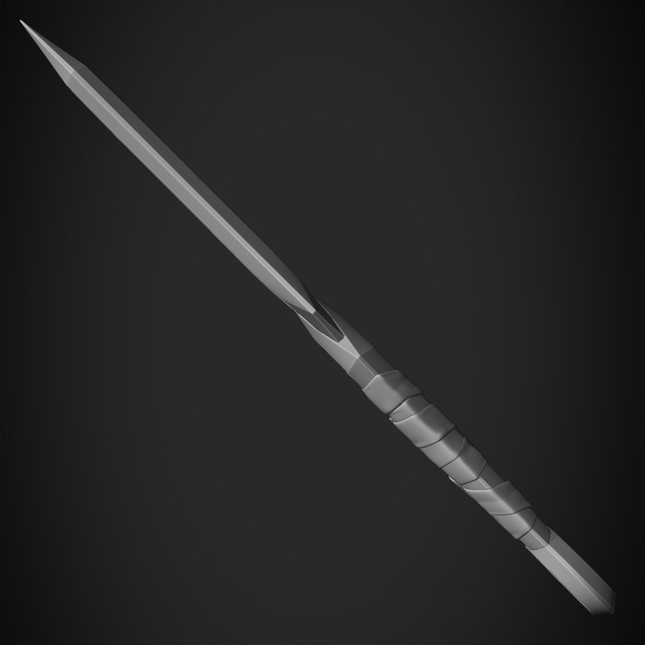 Genshin Impact Rosaria Dagger for Cosplay 3D print model_16
