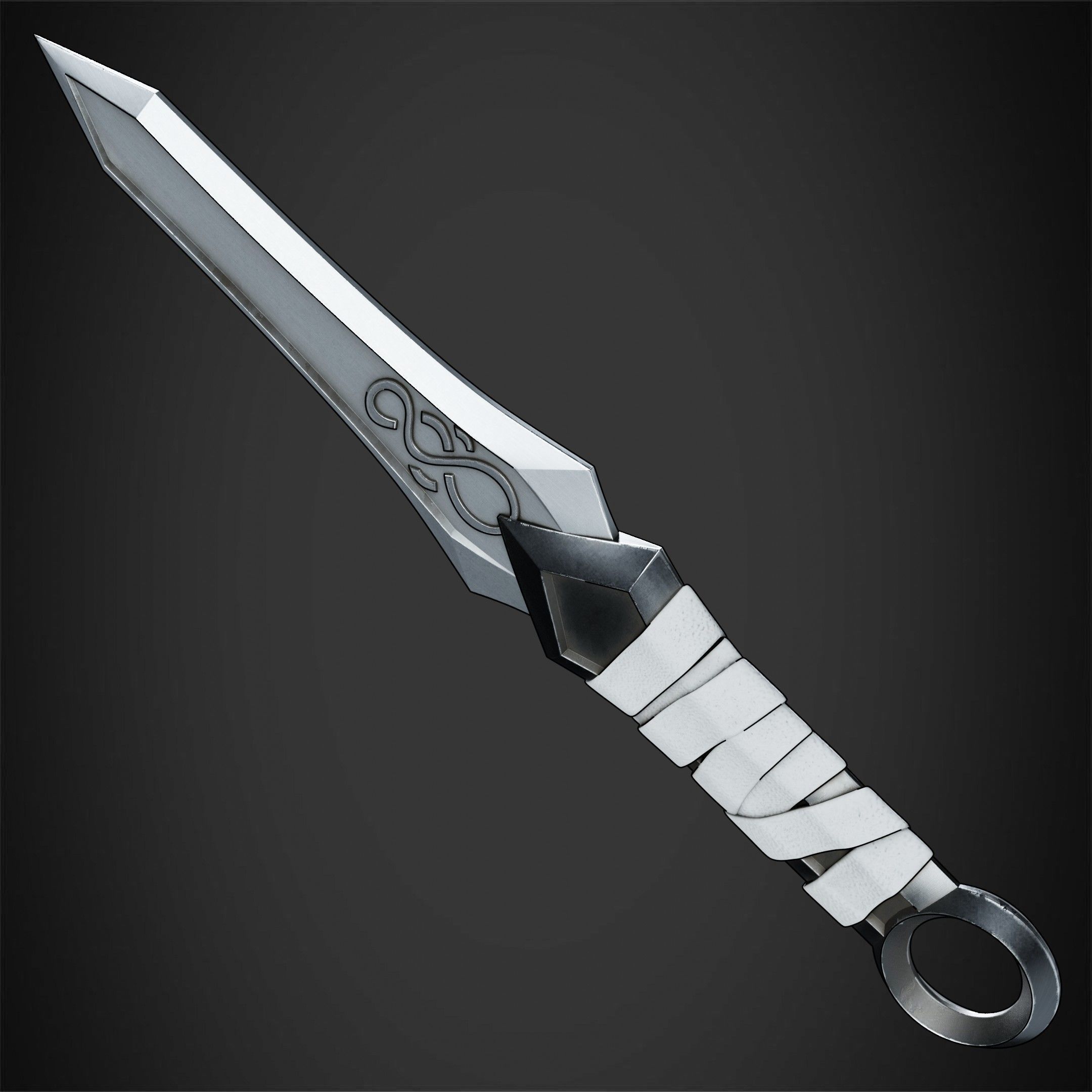 Genshin Impact Rosaria Dagger for Cosplay 3D print model_3