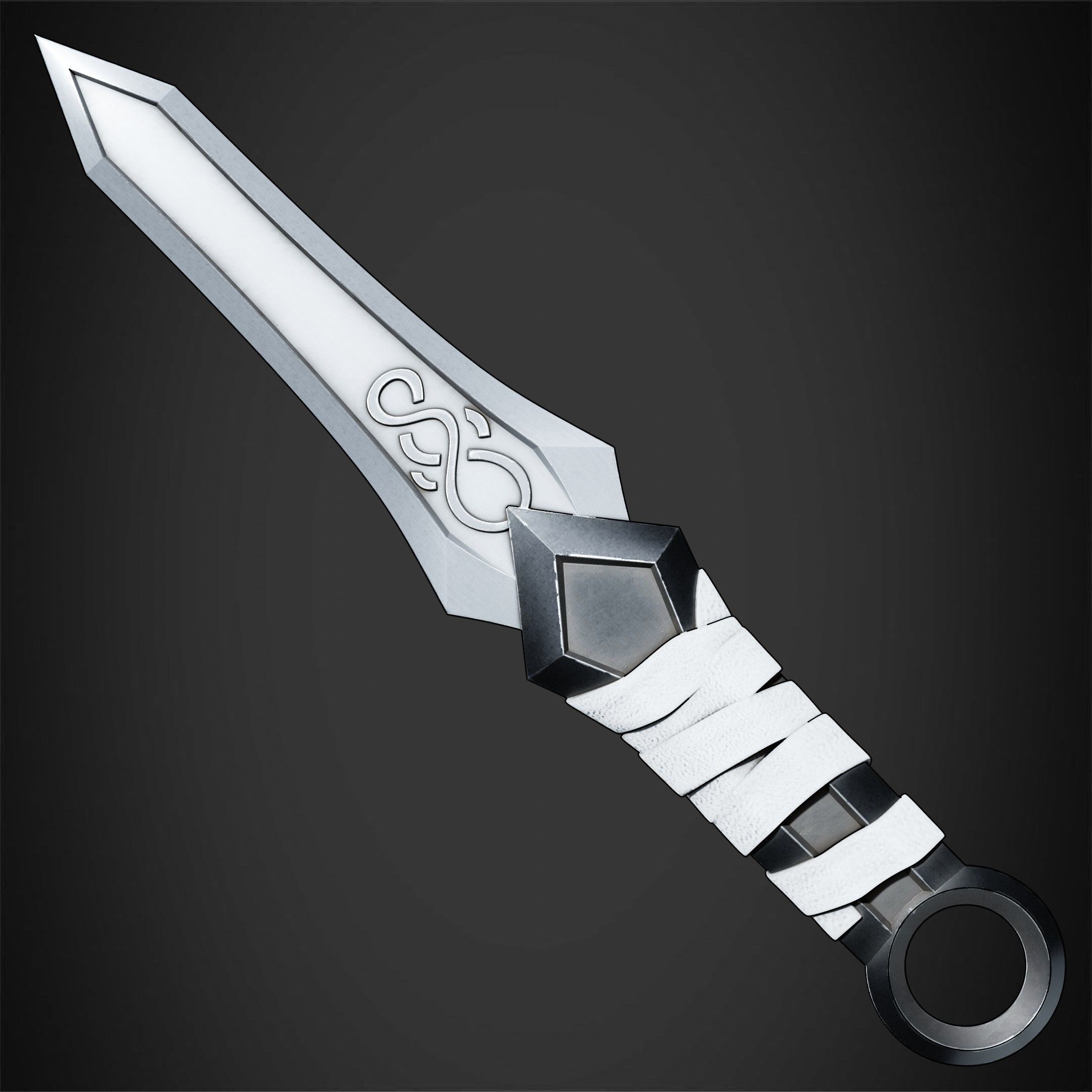 Genshin Impact Rosaria Dagger for Cosplay 3D print model_6