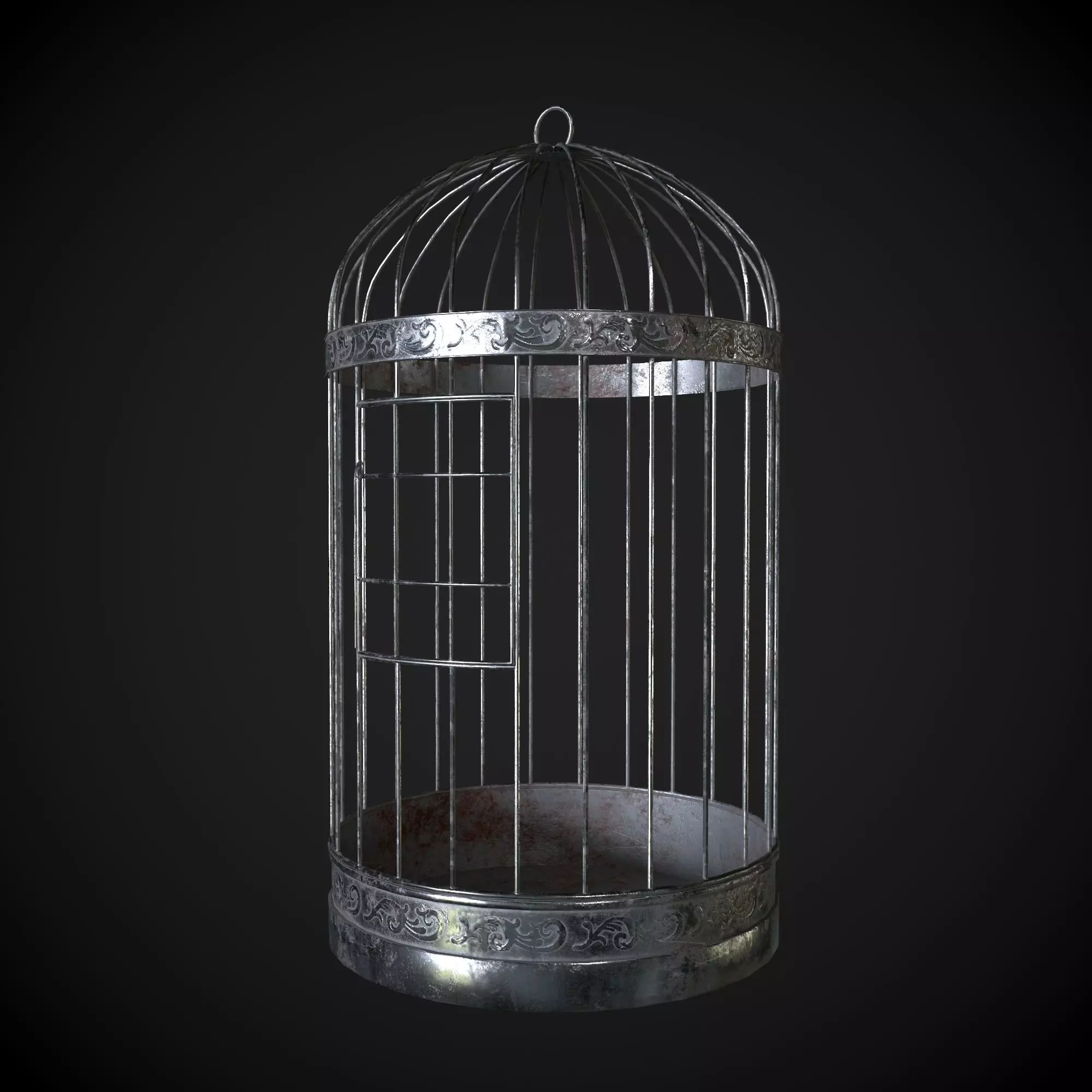 Bird Cage Low-poly 3D model_0