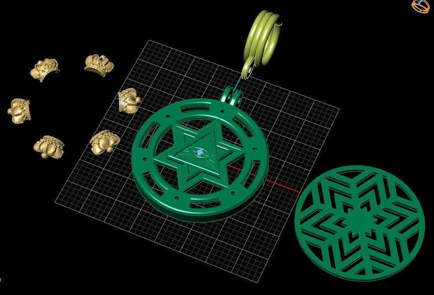 6 pendants 3D print model_2