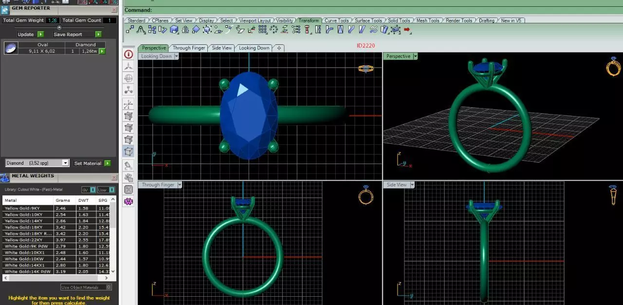 73 ring oval 3D print model_0