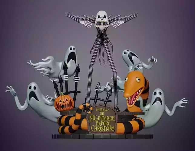 JACK SKELLINGTON - THE NIGHTMARE BEFORE CHRISTMAS 3D print model